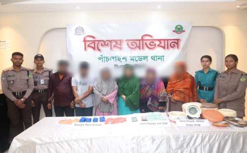 একই পরিবারের ৬ মাদক কারবারি গ্রেফতার, ১০ হাজার ৫০০ পিস ইয়াবা উদ্ধার